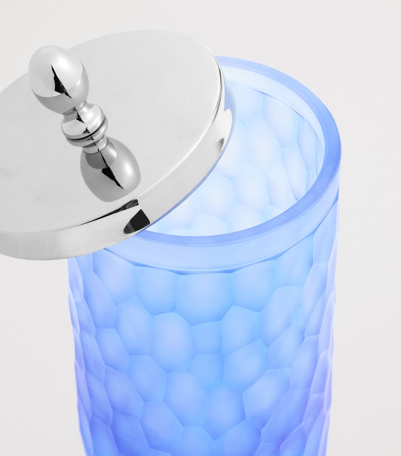 Zodiac Crystal Ocean Honeycomb cotton wool jar (British brand)