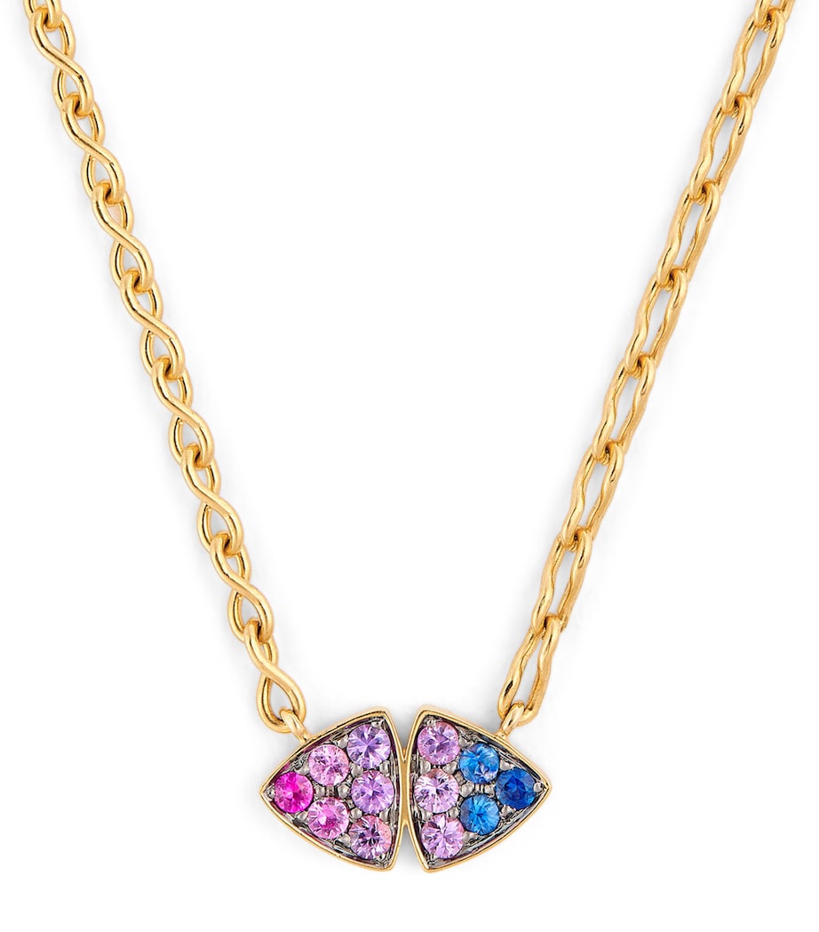 Emily P. Wheeler yellow gold sapphire ombré necklace (British brand)