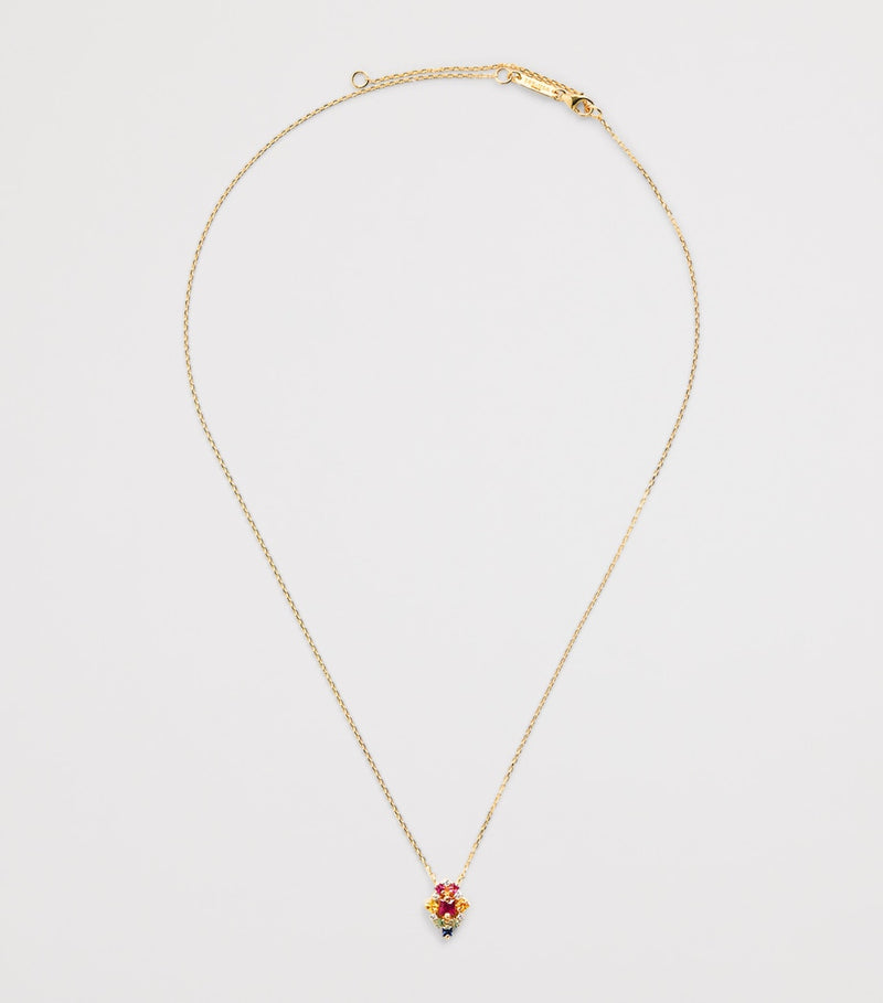 Suzanne Kalan La Fantaisie necklace rainbow sapphire diamonds, imported from the UK