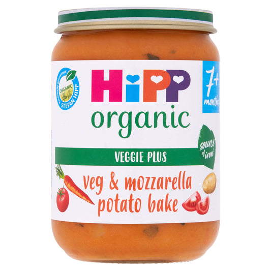 HiPP Organic Veg & Mozzarella Potato Bake Baby Food Jar 7+ Months 190g GOODS Sainsburys   