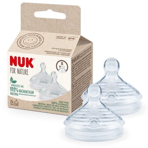 NUK for Nature Replacement Bottle Teats Small 0-6 Months