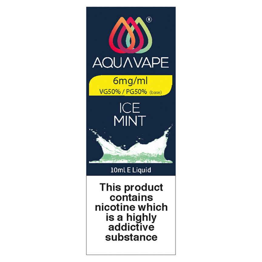 Aqua Vape Ice Mint E-Liquid 10ml GOODS ASDA   