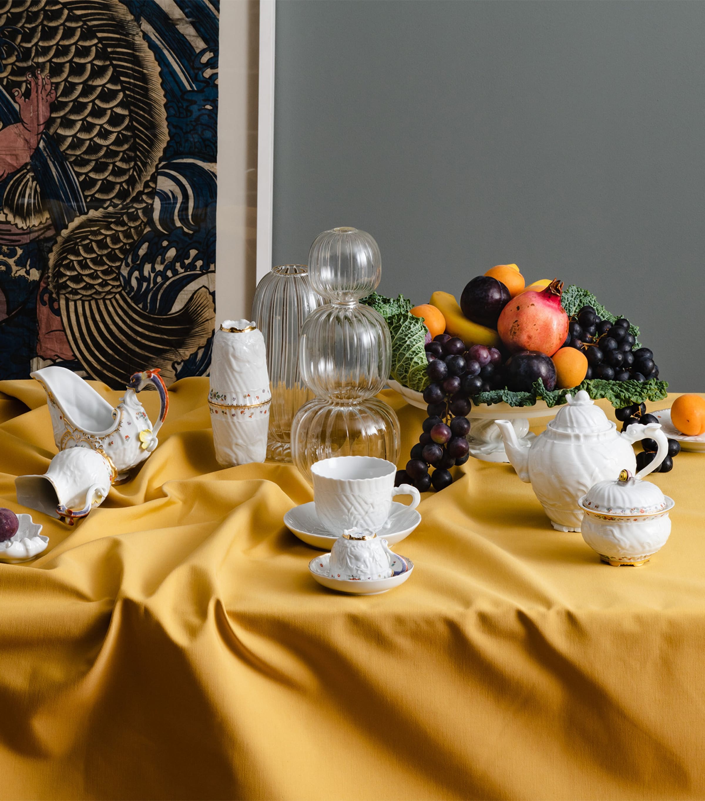 Meissen Swan Service cappuccino cup and saucer, UK version