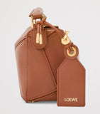 LOEWE Mini Puzzle Bag smooth lambskin leather cuboid handbag, imported from the UK