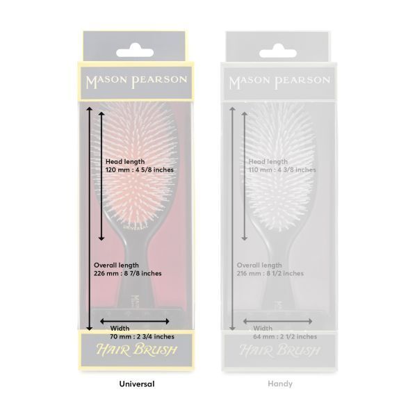 Mason Pearson universal nylon hairbrush black (British brand)