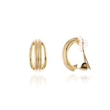 Cachet Maddy gold hoop clip on earrings 2cm, British product