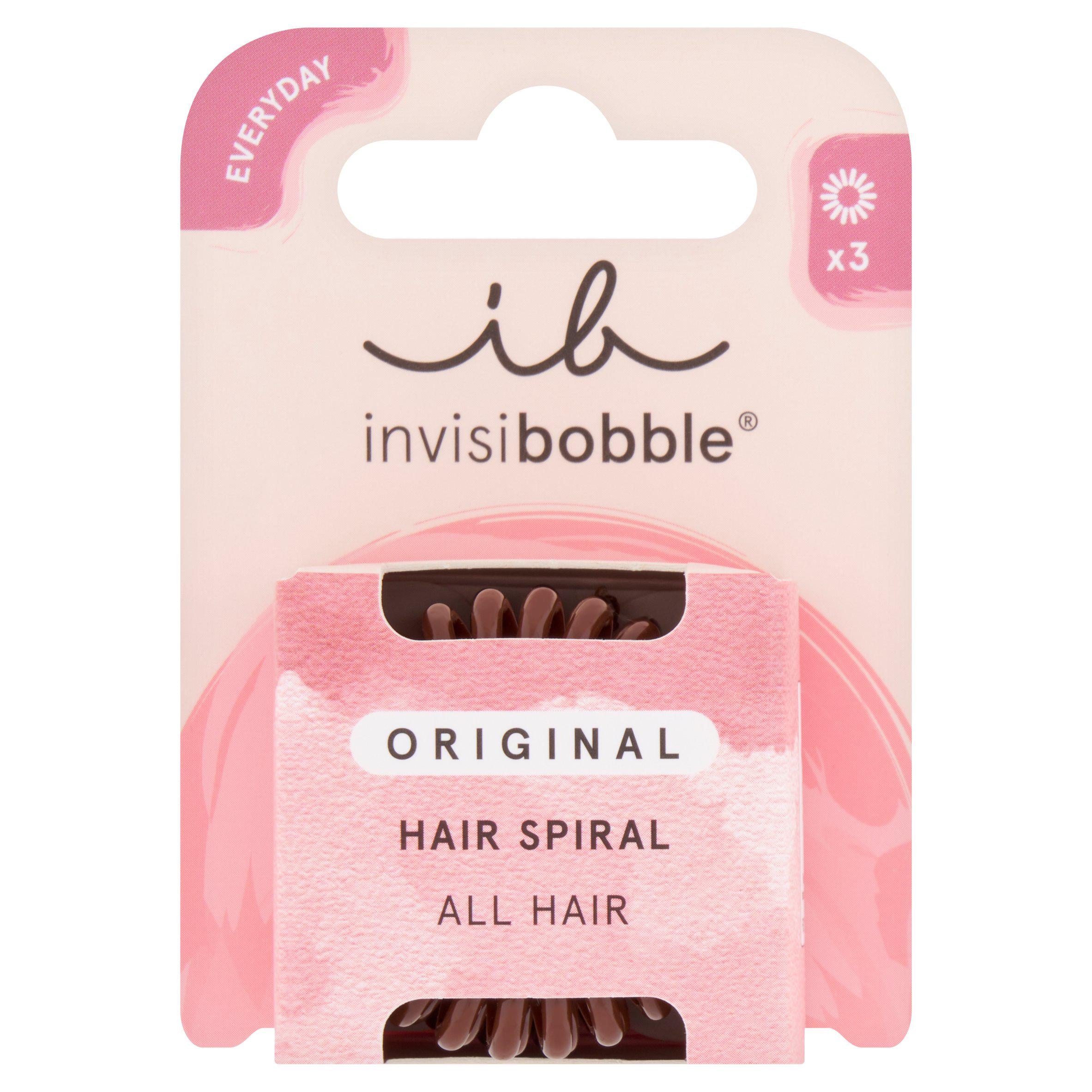 Invisibobble Original 3 Pretzel Brown Hair Ties Hair accessories Sainsburys   