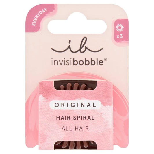 Invisibobble Original 3 Pretzel Brown Hair Ties Hair accessories Sainsburys   