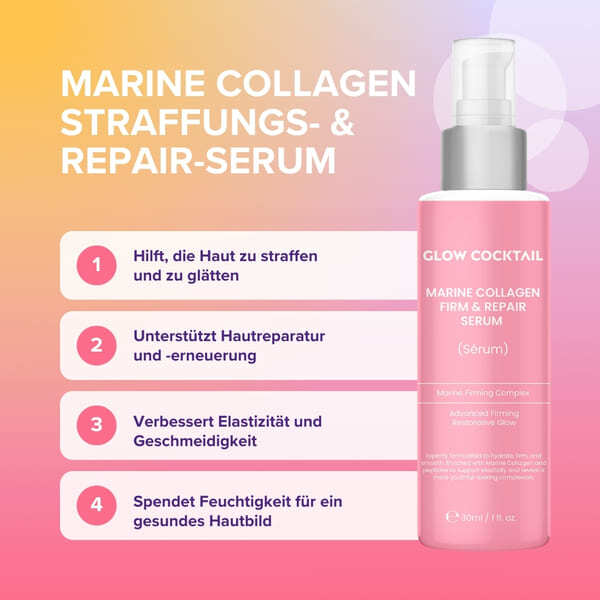 GlowCocktail Marine Collagen Firm & Repair Serum 30ml (British brand)