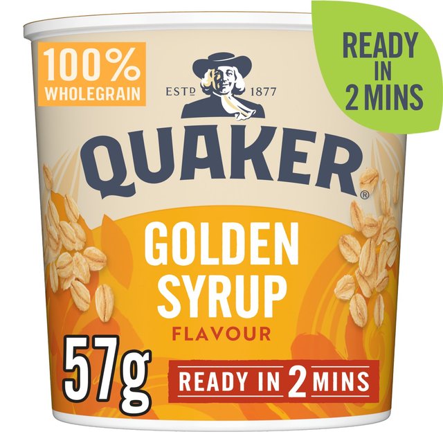 Quaker Oat So Simple Golden Syrup Porridge Cereal Pot   57g Cereals M&S   