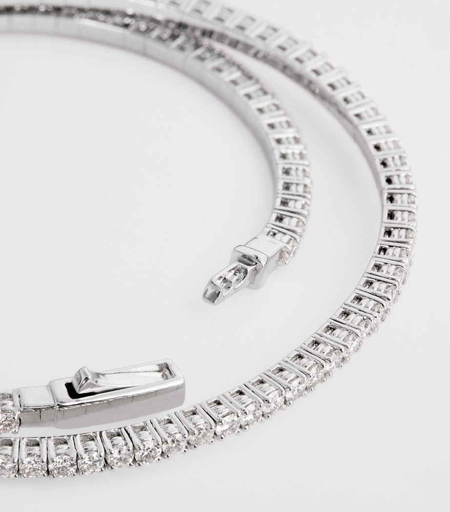 YEPREM Y-Couture white gold diamond crossover bracelet (British brand)