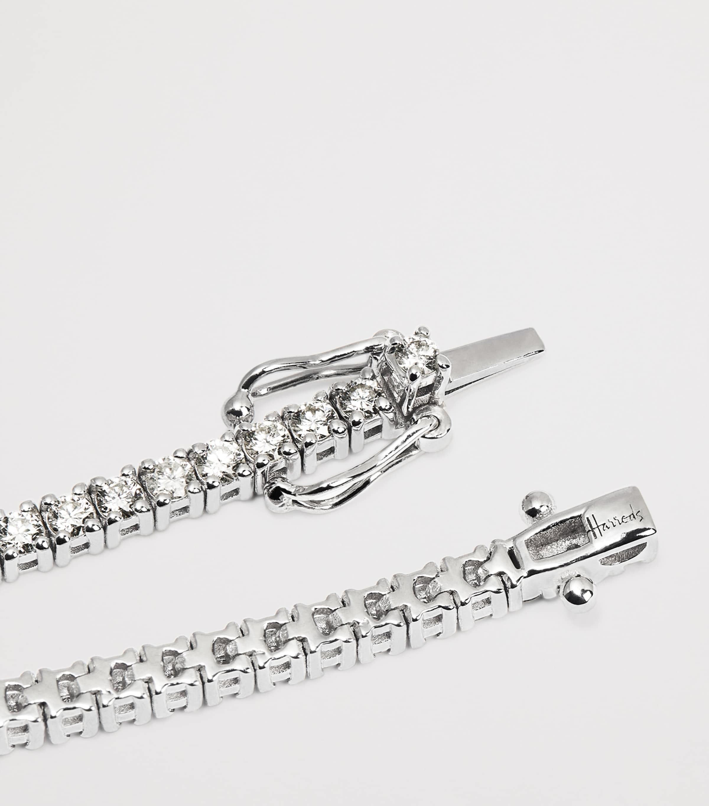 Harrods white gold diamond tennis bracelet 2.00ct - British product