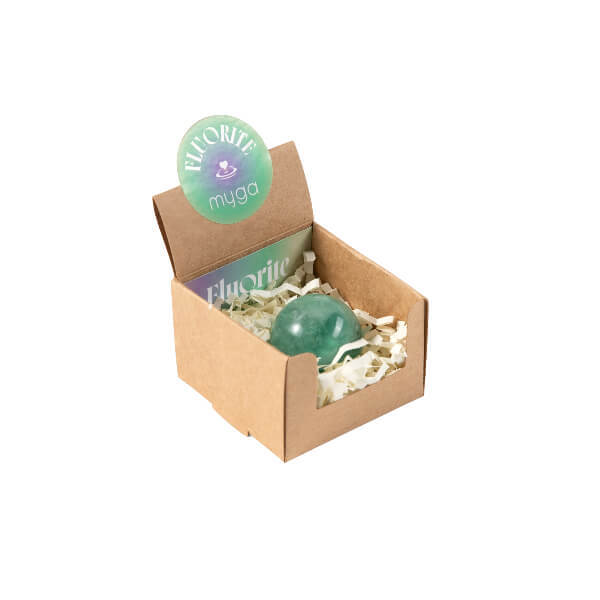 Myga fluorite crystal sphere (British brand)