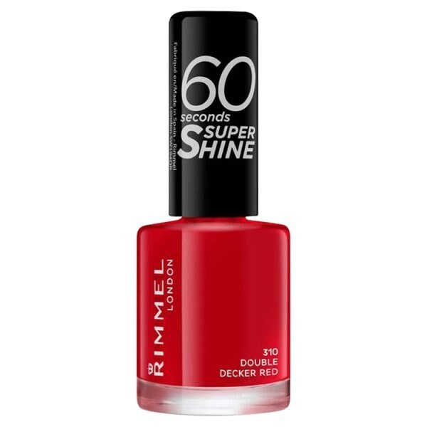 Rimmel Nail Polish 60 Second Clear 8ml GOODS Superdrug Red  