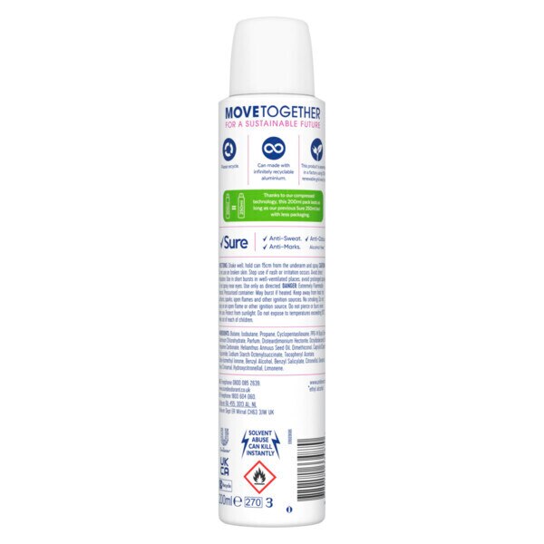 Sure Anti-Perspirant Aerosol Essential Invisible Pure 200ml GOODS Superdrug   