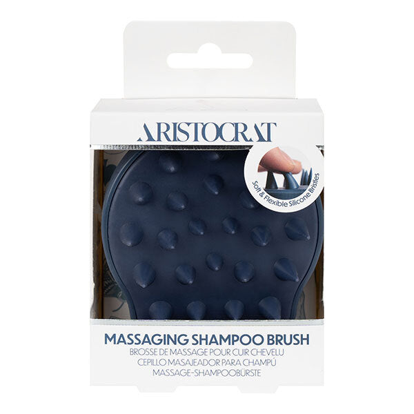 Aristocrat massaging shampoo brush with soft silicone bristles - British product