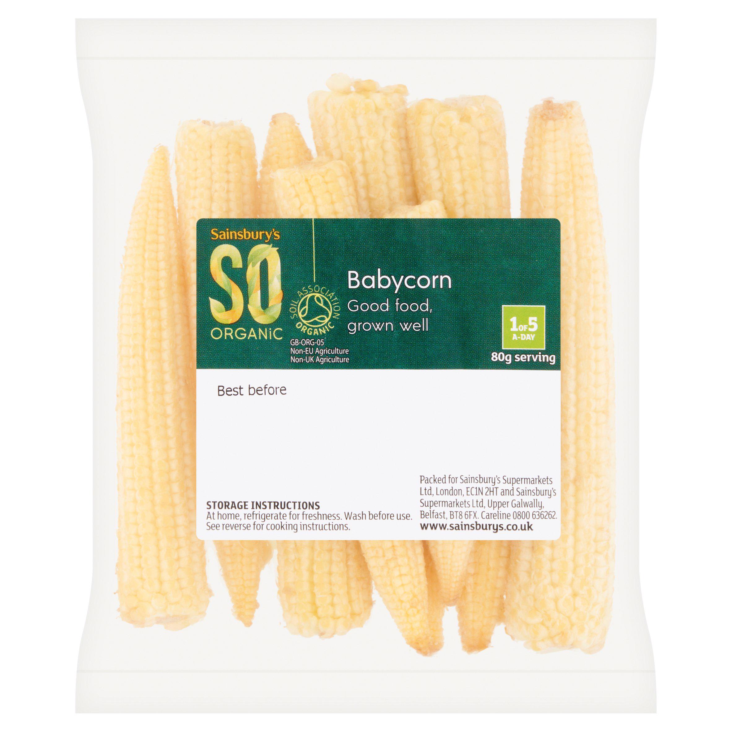 Sainsbury's Baby Corn, SO Organic 125g GOODS Sainsburys   