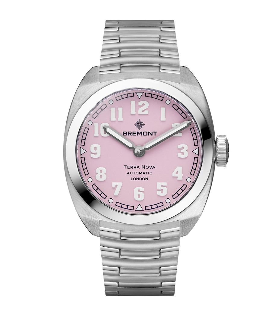 Bremont limited edition Terra Nova watch pink dial 38mm, imported from the UK