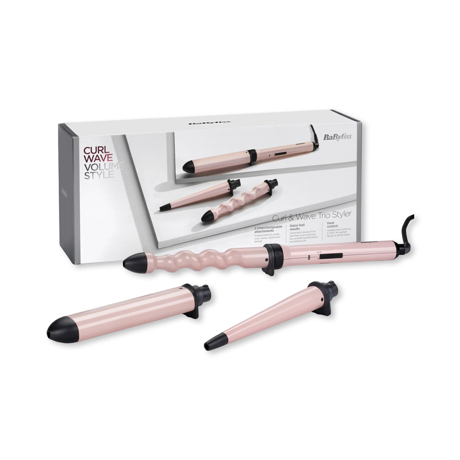 BaByliss Curl and Wave Trio hair curler (British brand)