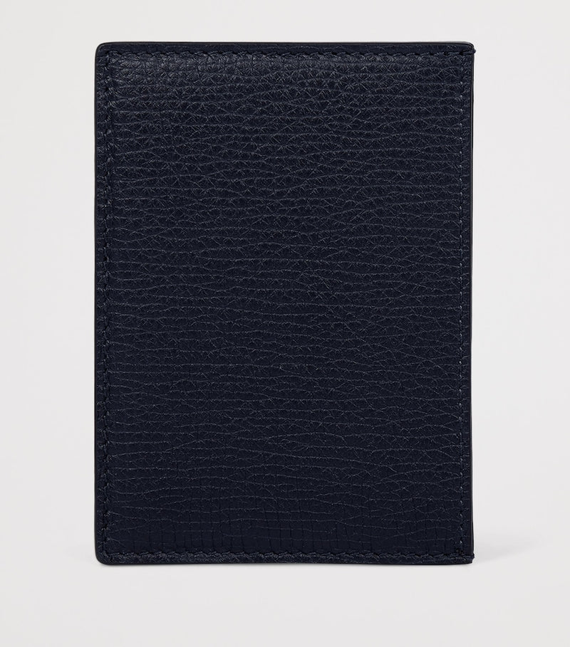 Smythson Ludlow calfskin card holder with silver-tone foil, imported from the UK