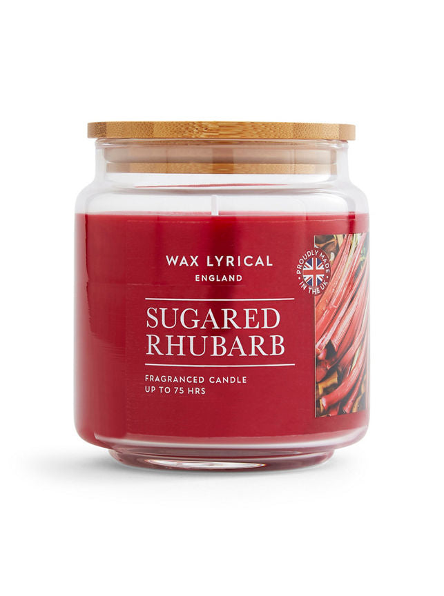 Wax Lyrical Medium Jar Sugared Rhubarb Candle GOODS ASDA   