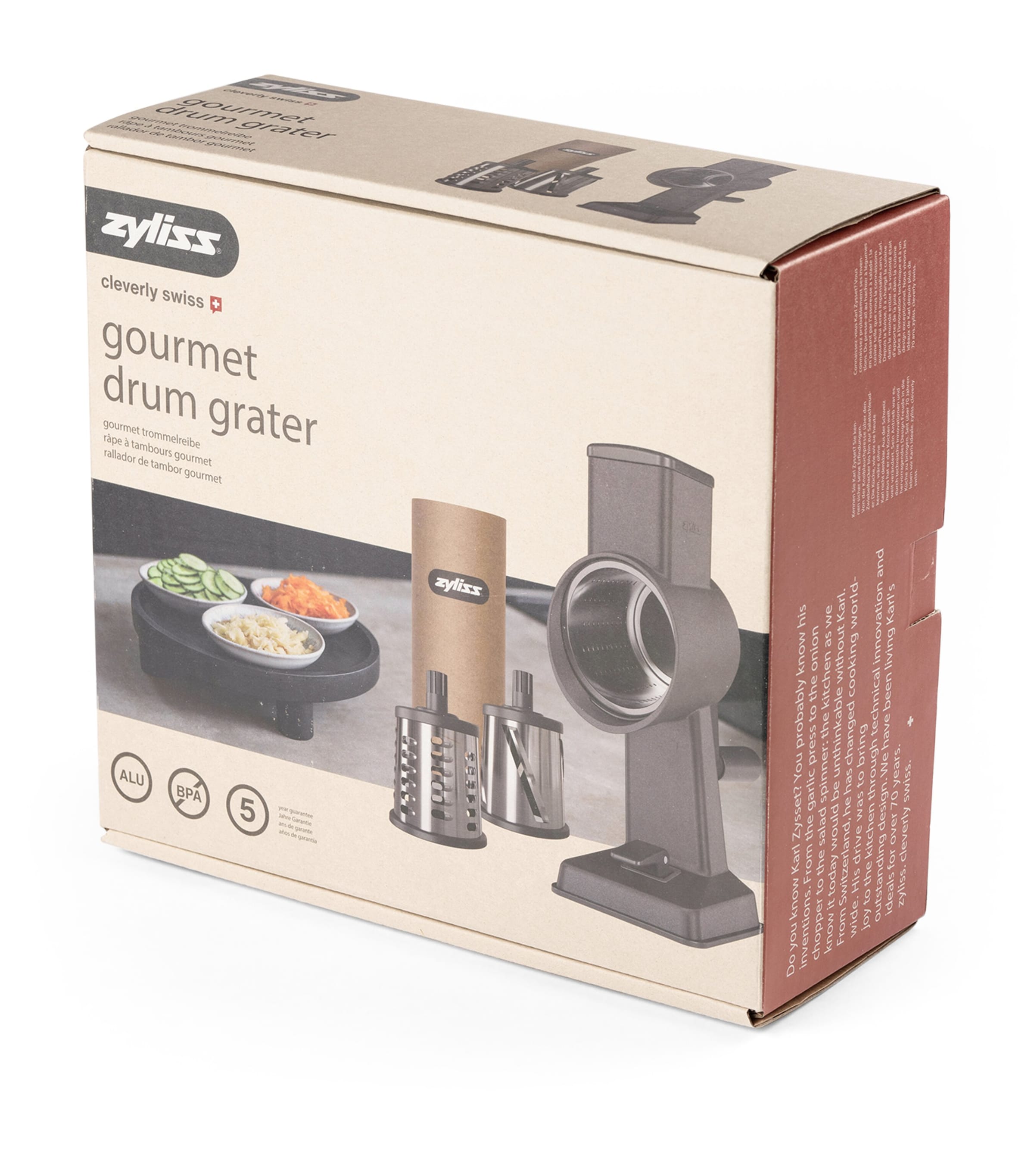 ZYLISS Gourmet Drum Grater Set (British brand)