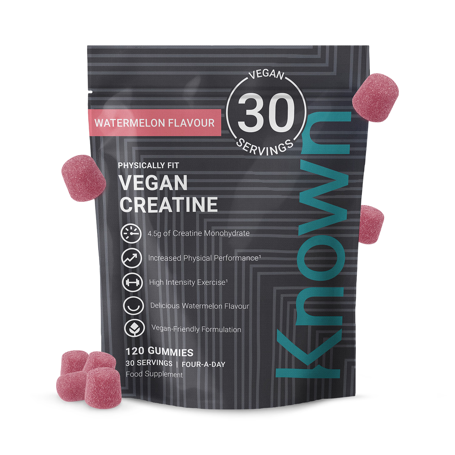 Known creatine gummies watermelon flavour 120 gummies - British product
