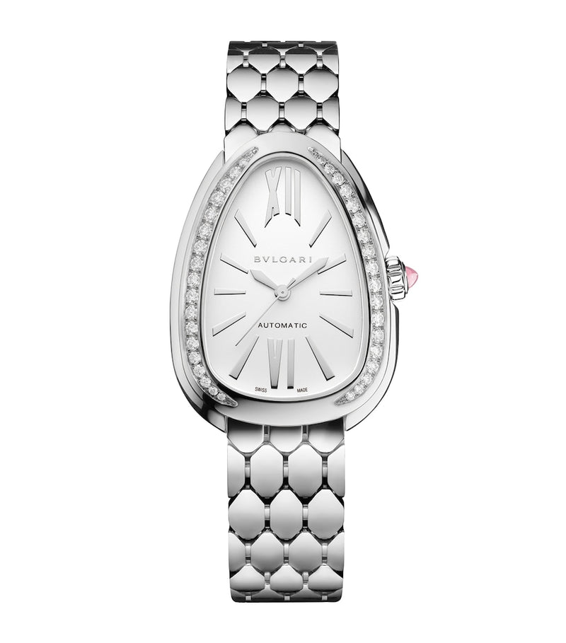 Bvlgari Serpenti Seduttori watch 34mm stainless steel diamonds, imported from the UK