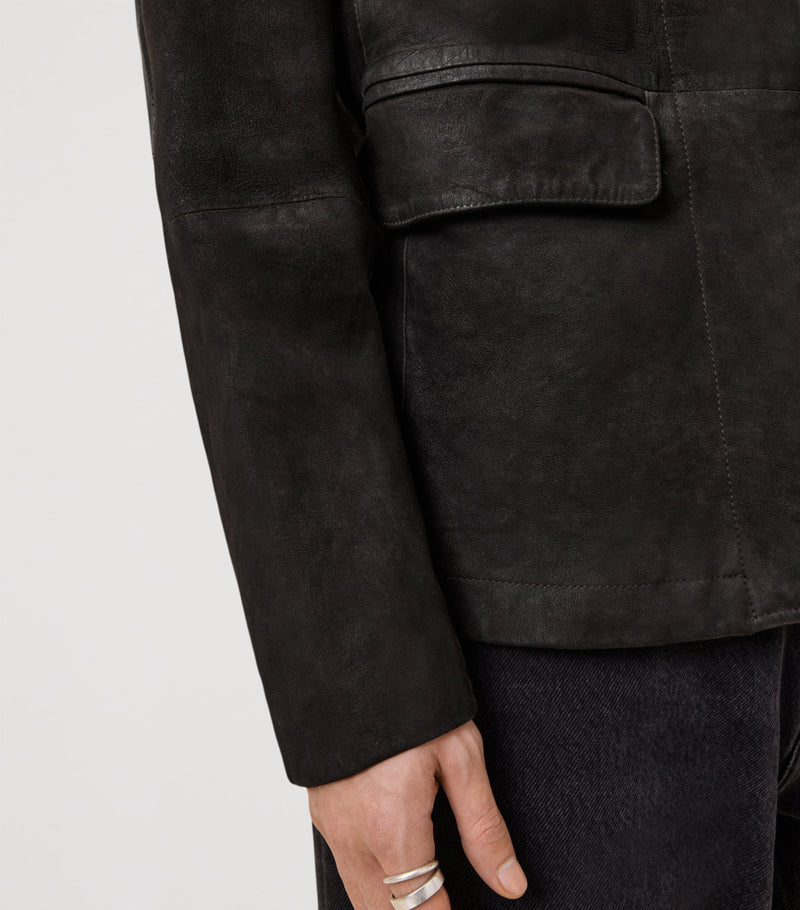 AllSaints Leather Survey Blazer - British fashion product