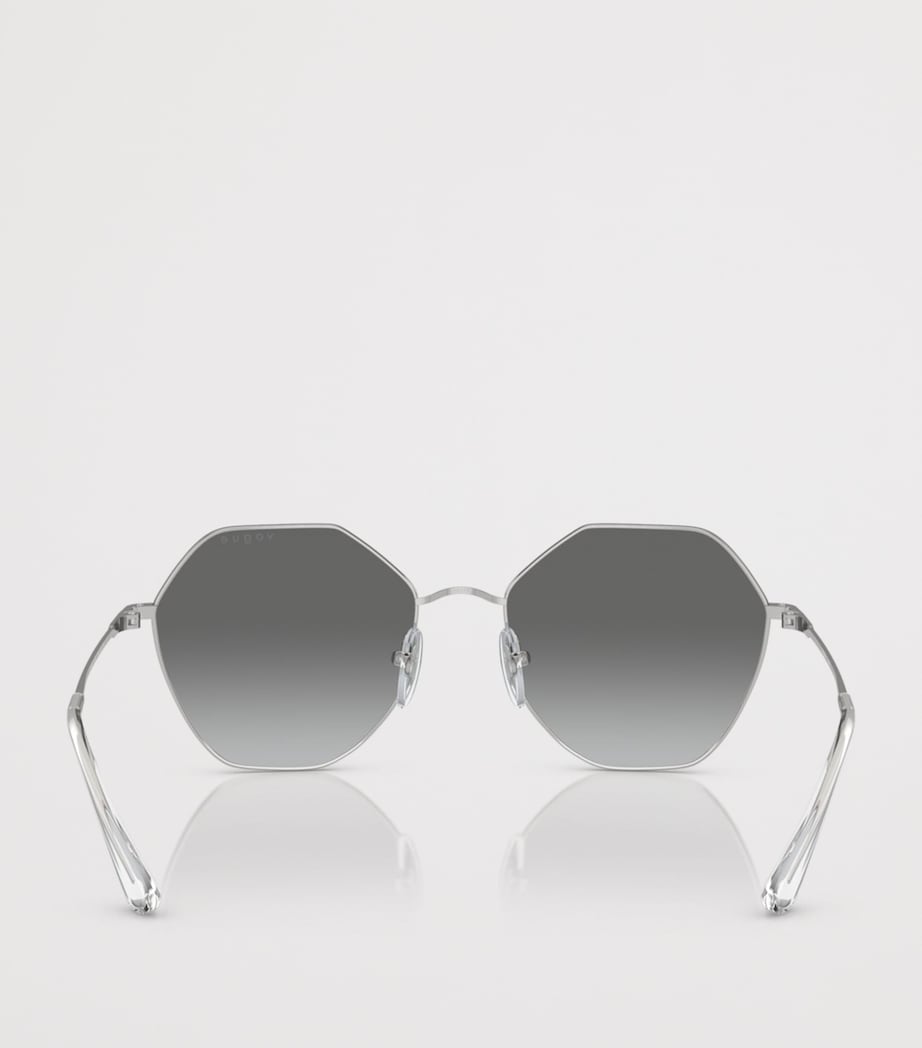 Vogue metal irregular sunglasses gradient lens, UK version