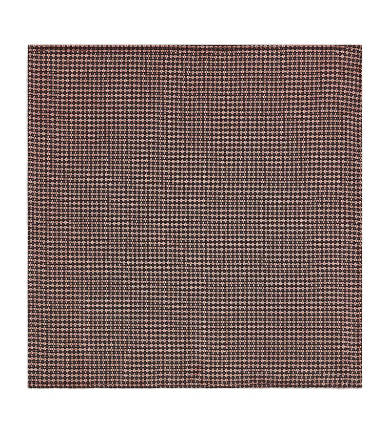Harrods silk jacquard pocket square 32cm, imported from the UK