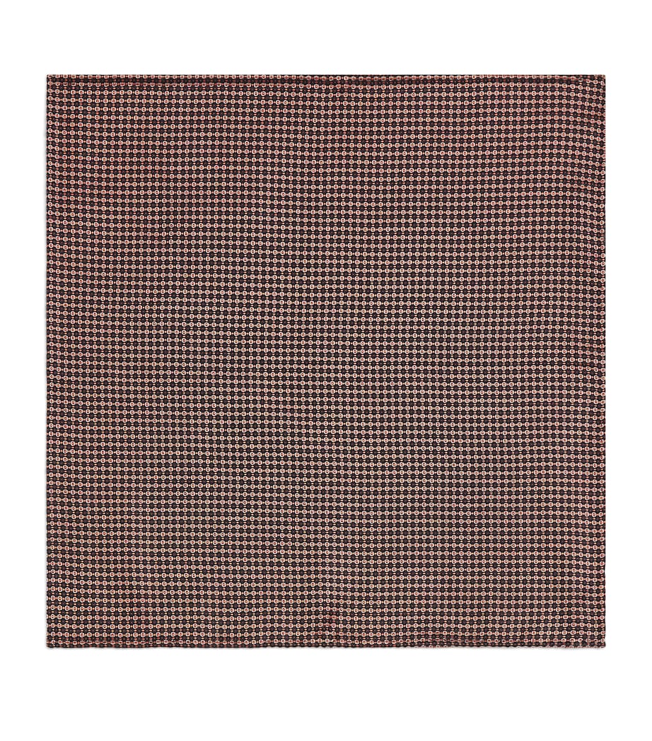 Harrods silk jacquard pocket square 32cm, imported from the UK