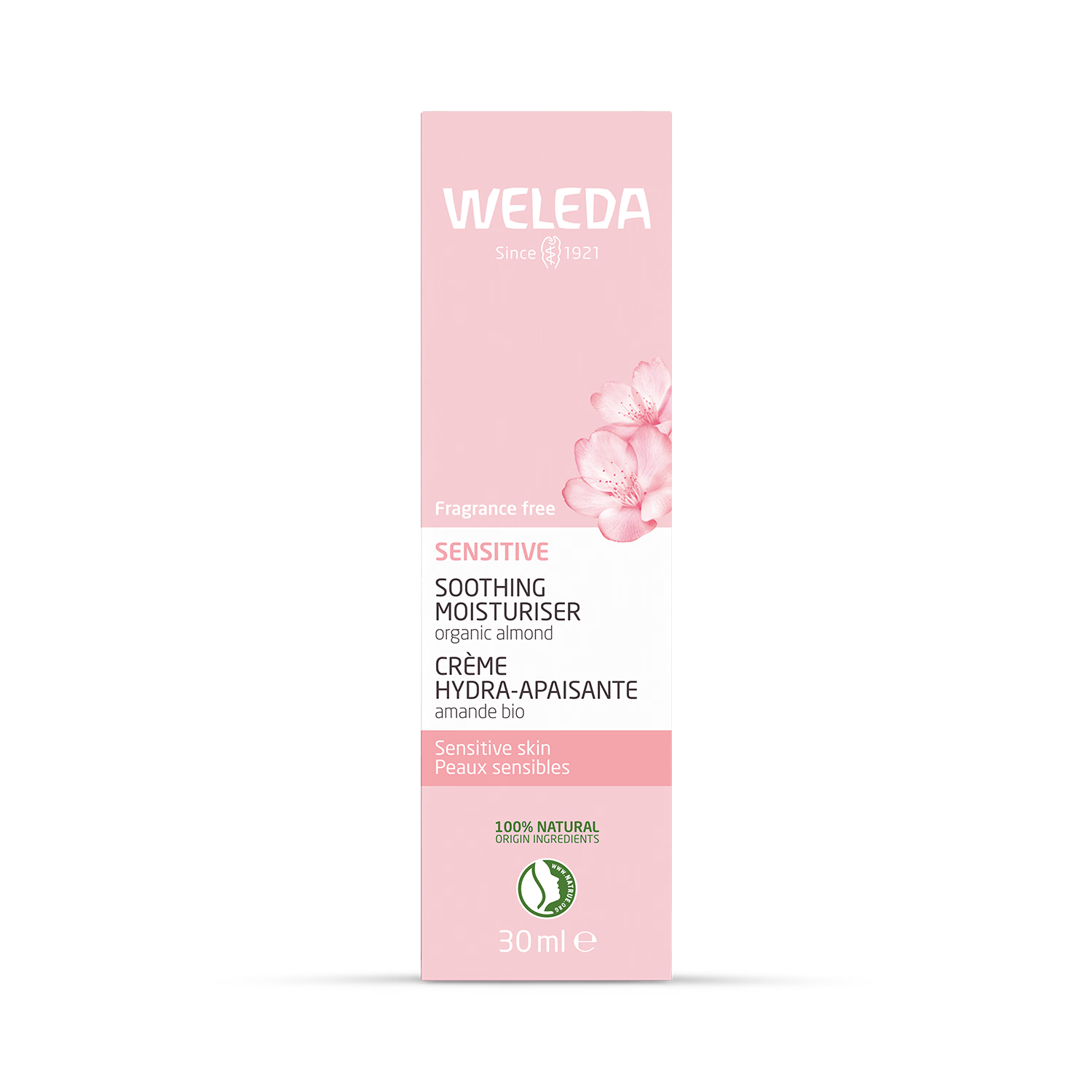 Weleda sensitive soothing moisturiser 30ml, imported from the UK