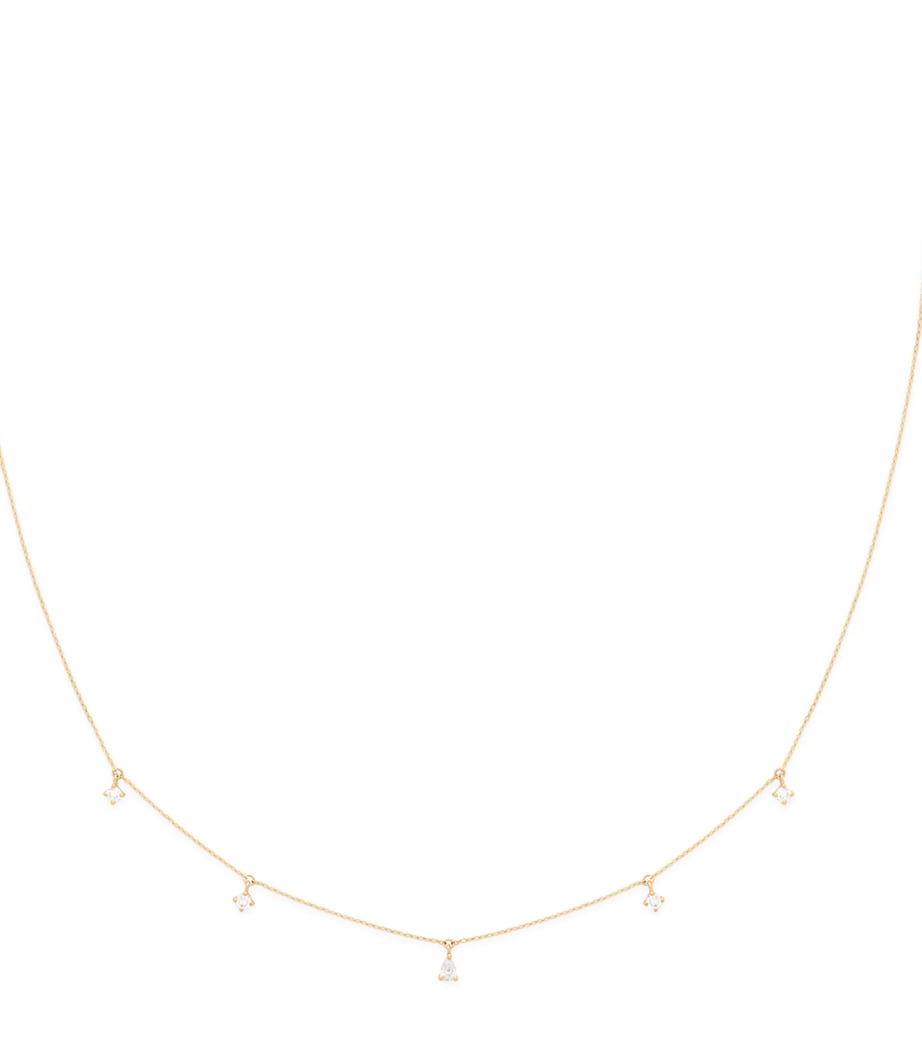Astrid & Miyu gold pear diamond necklace (British brand)