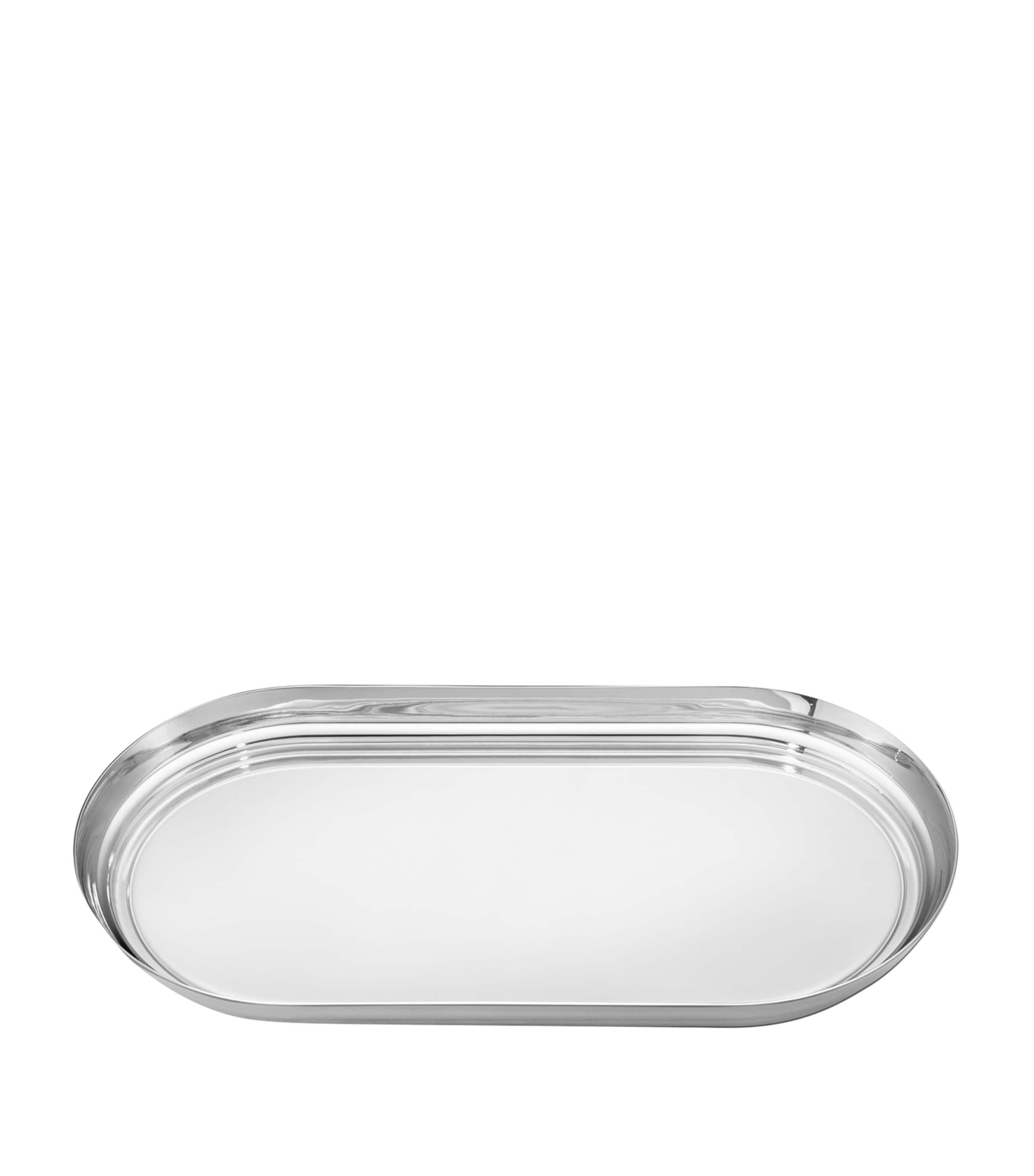 Georg Jensen Manhattan oval stainless steel tray (British brand)