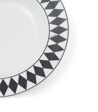 Prada chequerboard porcelain soup plates set of 2 22cm, imported from the UK