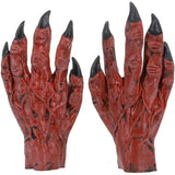 Smiffys Devil Hands latex red costume accessory, imported from the UK