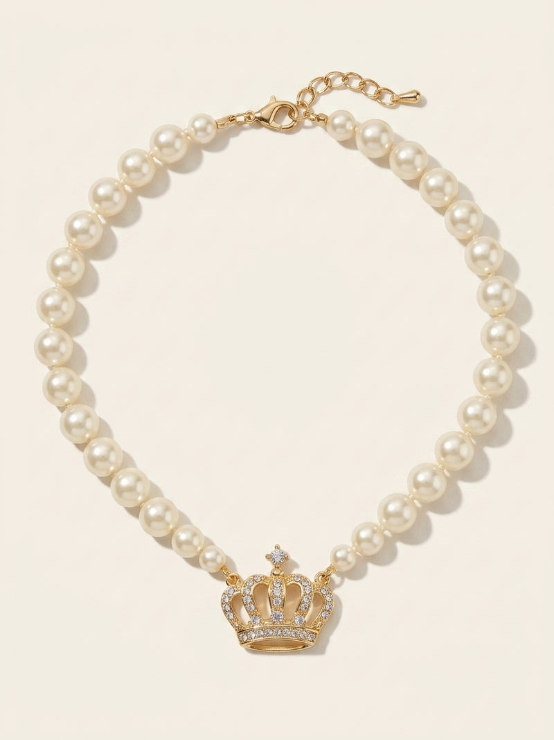 Vivienne Westwood Bas Relief brass choker with Swarovski pearls, UK version