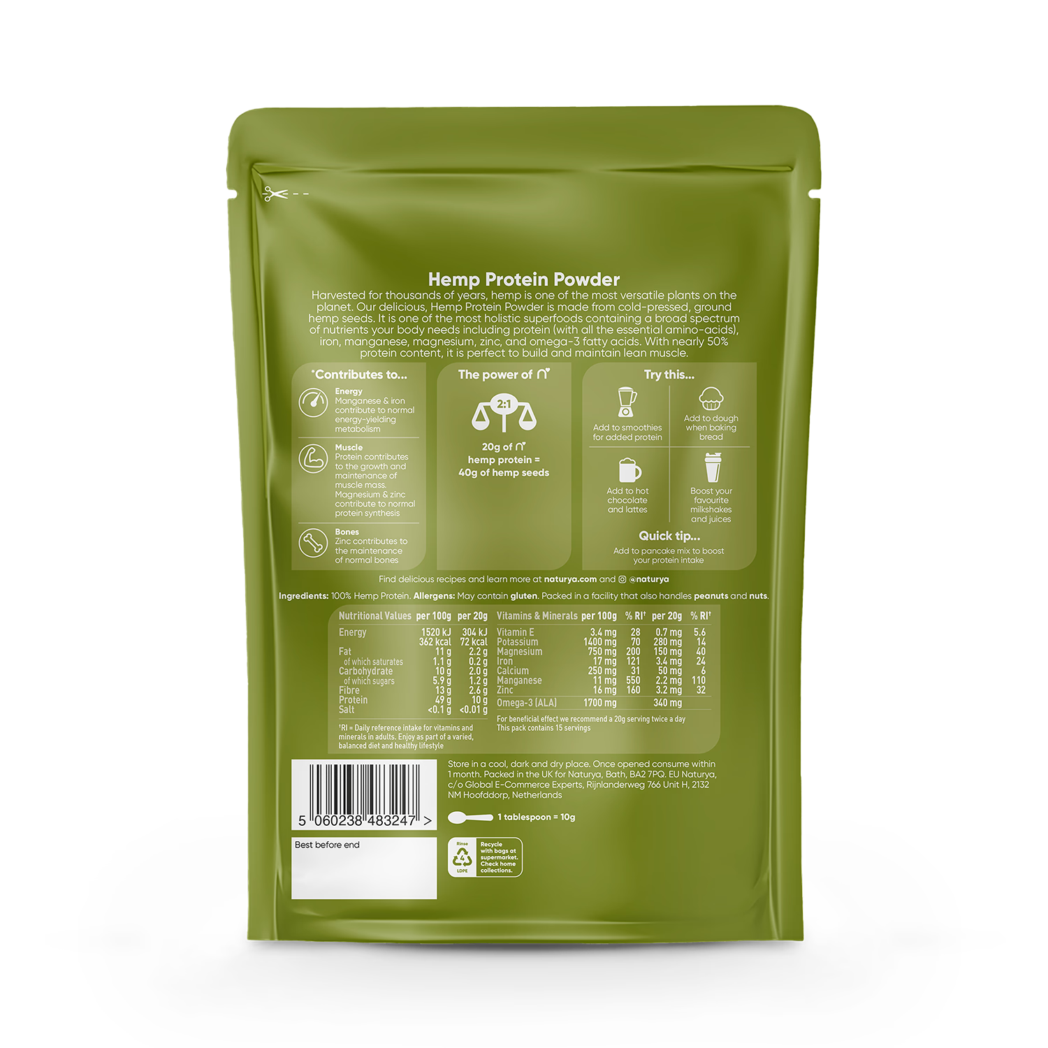 Naturya Hemp Protein Powder 300g