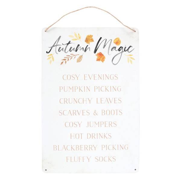 Something Different Autumn Magic metal hanging plaque 30x20cm, imported from the UK