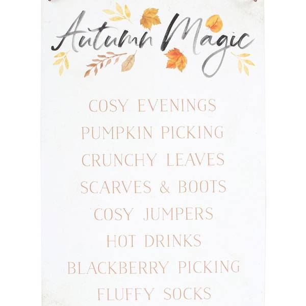 Something Different Autumn Magic metal hanging plaque 30x20cm, imported from the UK