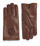Giorgio Armani GA logo lambskin gloves with cashmere lining (British brand)