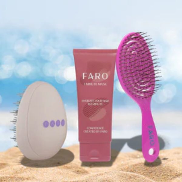 Faro mini detangler hair brush travel size - British product