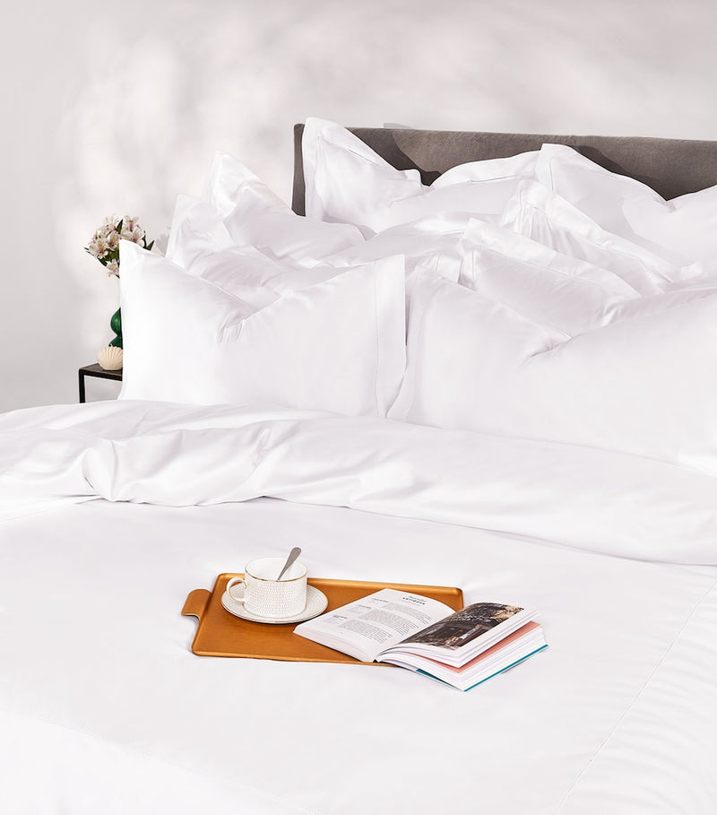Peter Reed flat sheet in percale cotton, Super King size 305cm x 320cm, imported from the UK