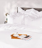 Peter Reed flat sheet in percale cotton, Super King size 305cm x 320cm, imported from the UK