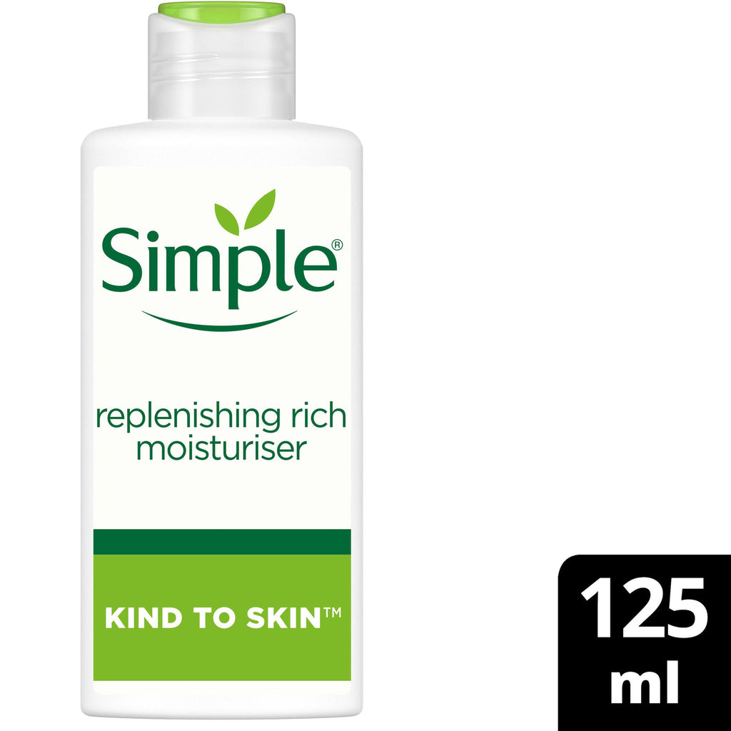 Simple Kind To Skin Replenishing Rich Face Moisturiser for Dry Skin 125ml