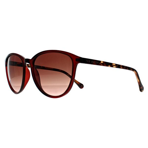 Ted Baker Tierney cat-eye sunglasses burgundy brown gradient, UK version