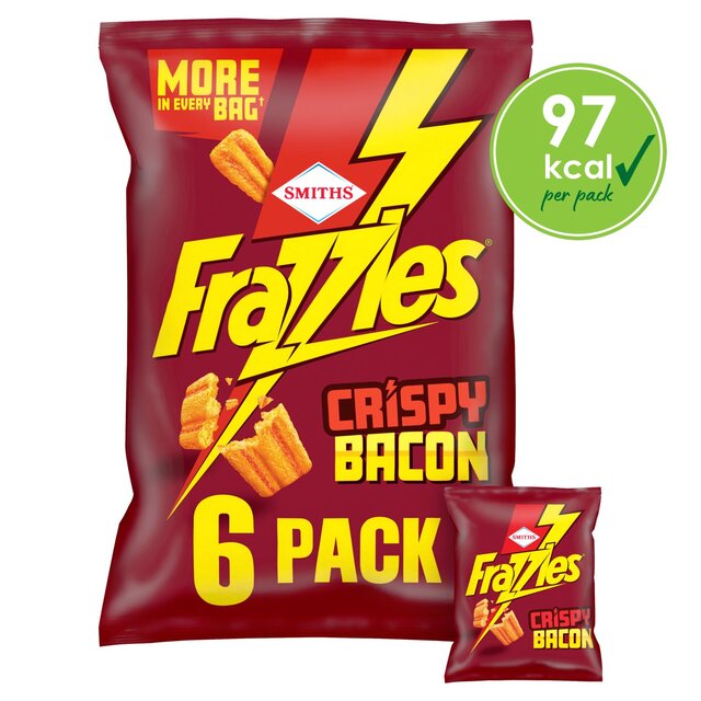 Smiths Frazzles Crispy Bacon Multipack Snacks   6 x 20g