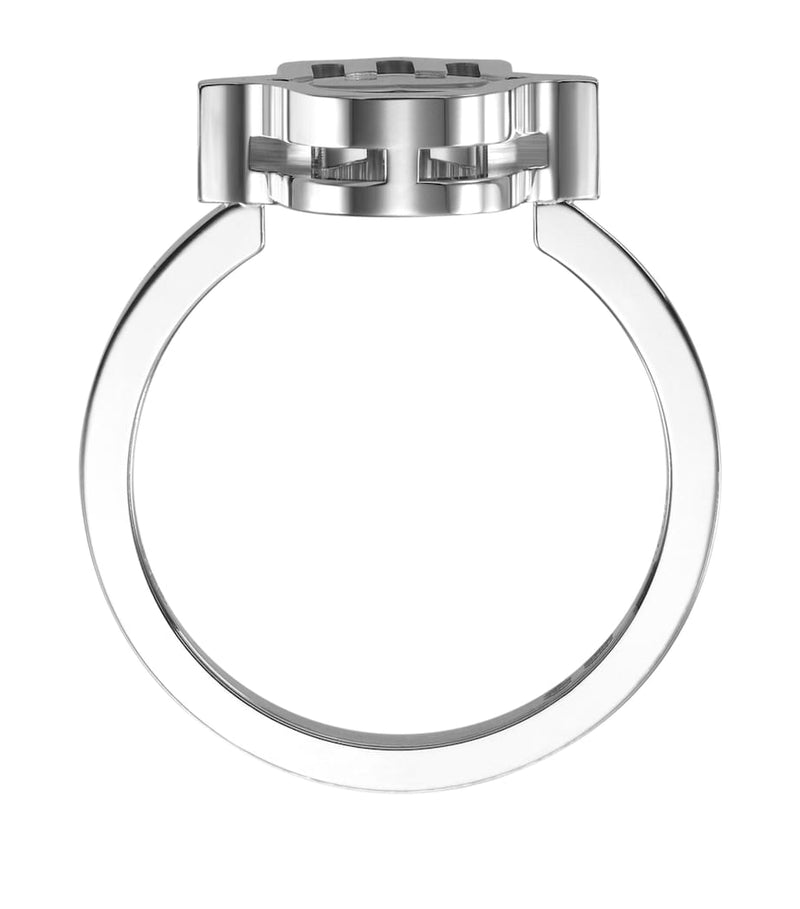 Chopard Happy Diamonds ring white gold diamond, imported from the UK