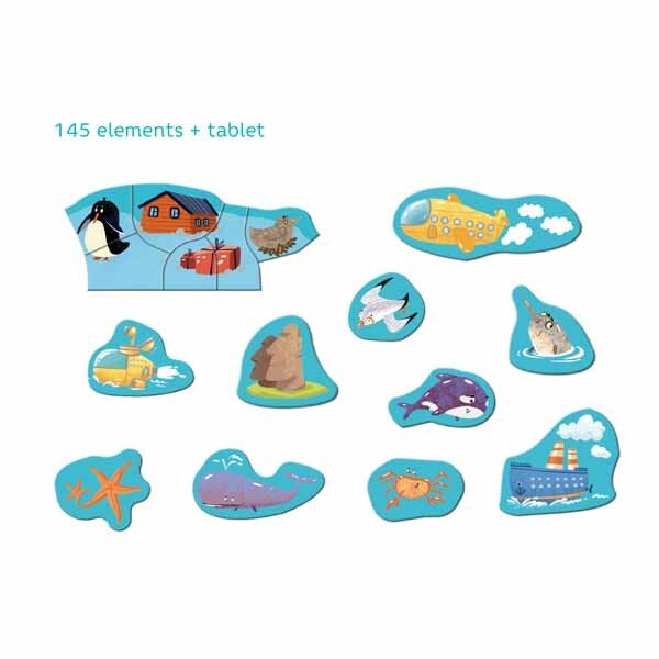 DODO magnetic map toy with 118 elements, imported from the UK